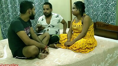 Indian hot Girlfriend shared with desi friend for money&colon;&colon; With Hindi audio