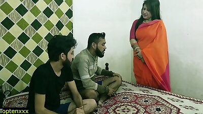 Indian hot xxx threesome sex&excl; Malkin aunty and two young boy hot sex&excl; clear hindi audio